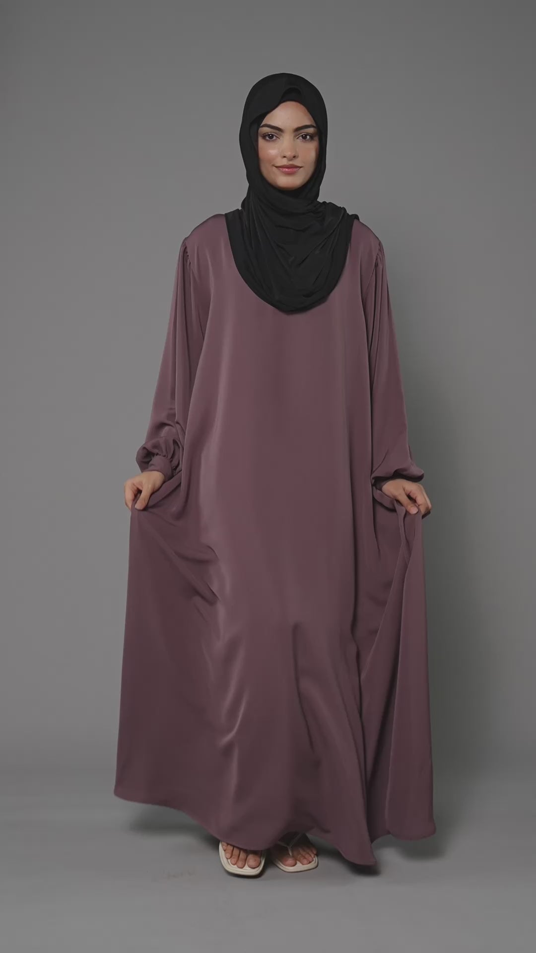 Aya Abaya kjole – Dark Taupe