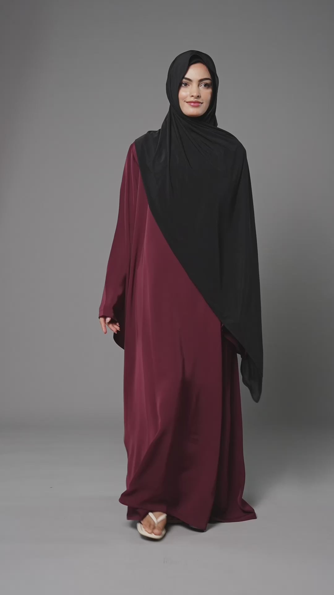 Noor Abaya kjole – Bordeaux