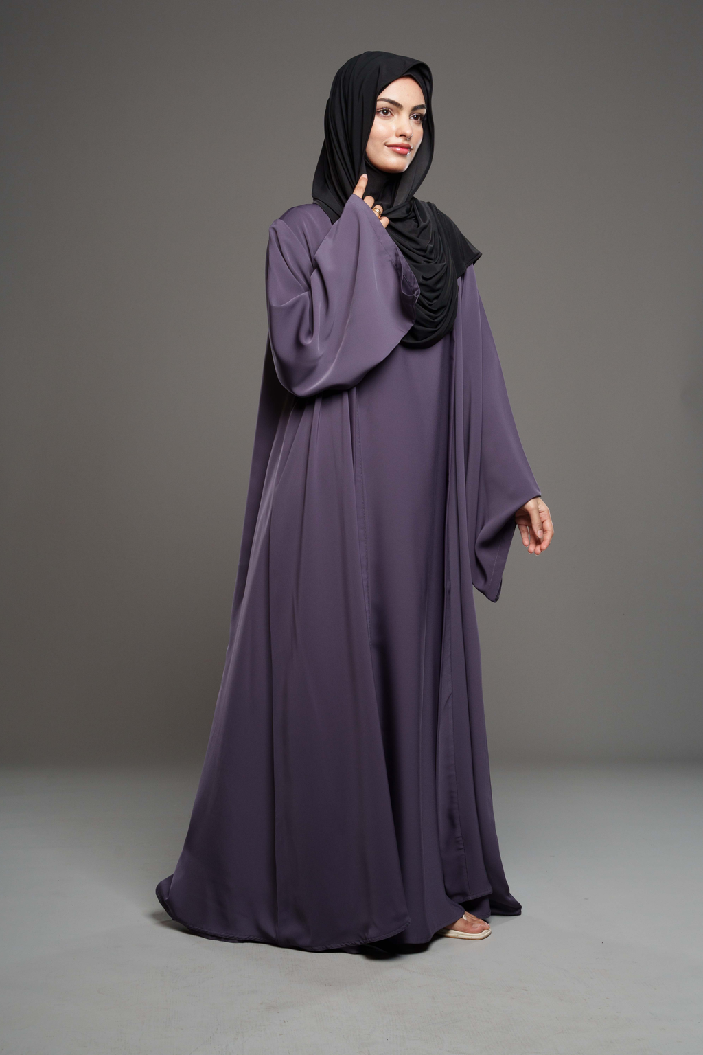 Deen 2-delt Abaya kjole – Charcoal