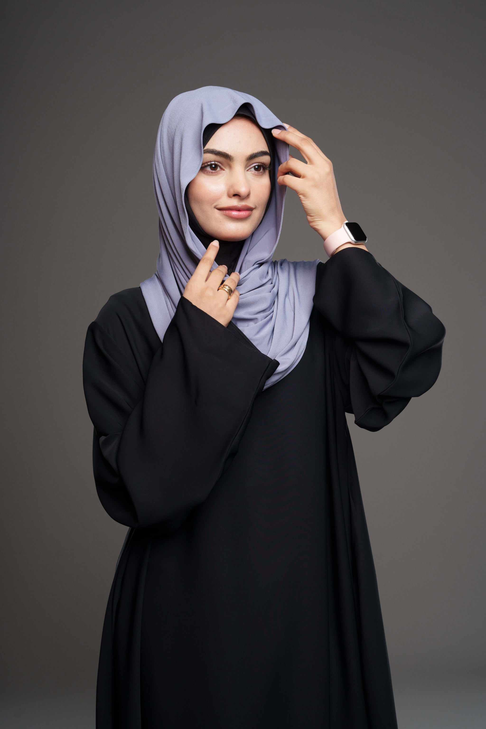 Premium Jersey Hijab – Grå
