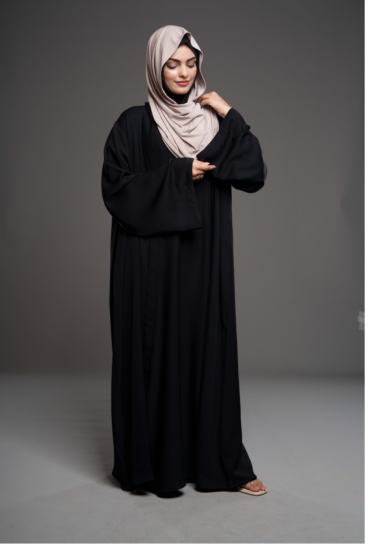 Deen 2-delt Abaya kjole – sort