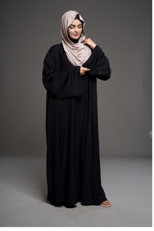Deen 2-delt Abaya – sort