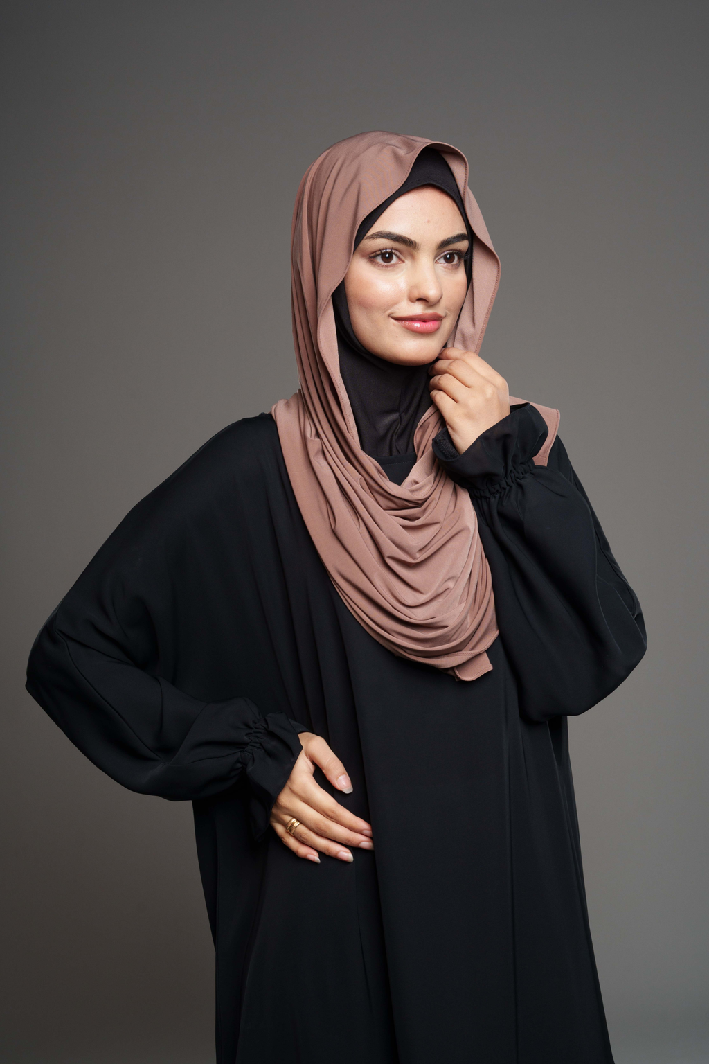 Premium Jersey Hijab – Brun