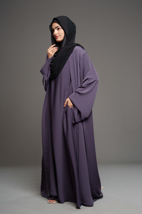 Deen 2-delt Abaya – Charcoal