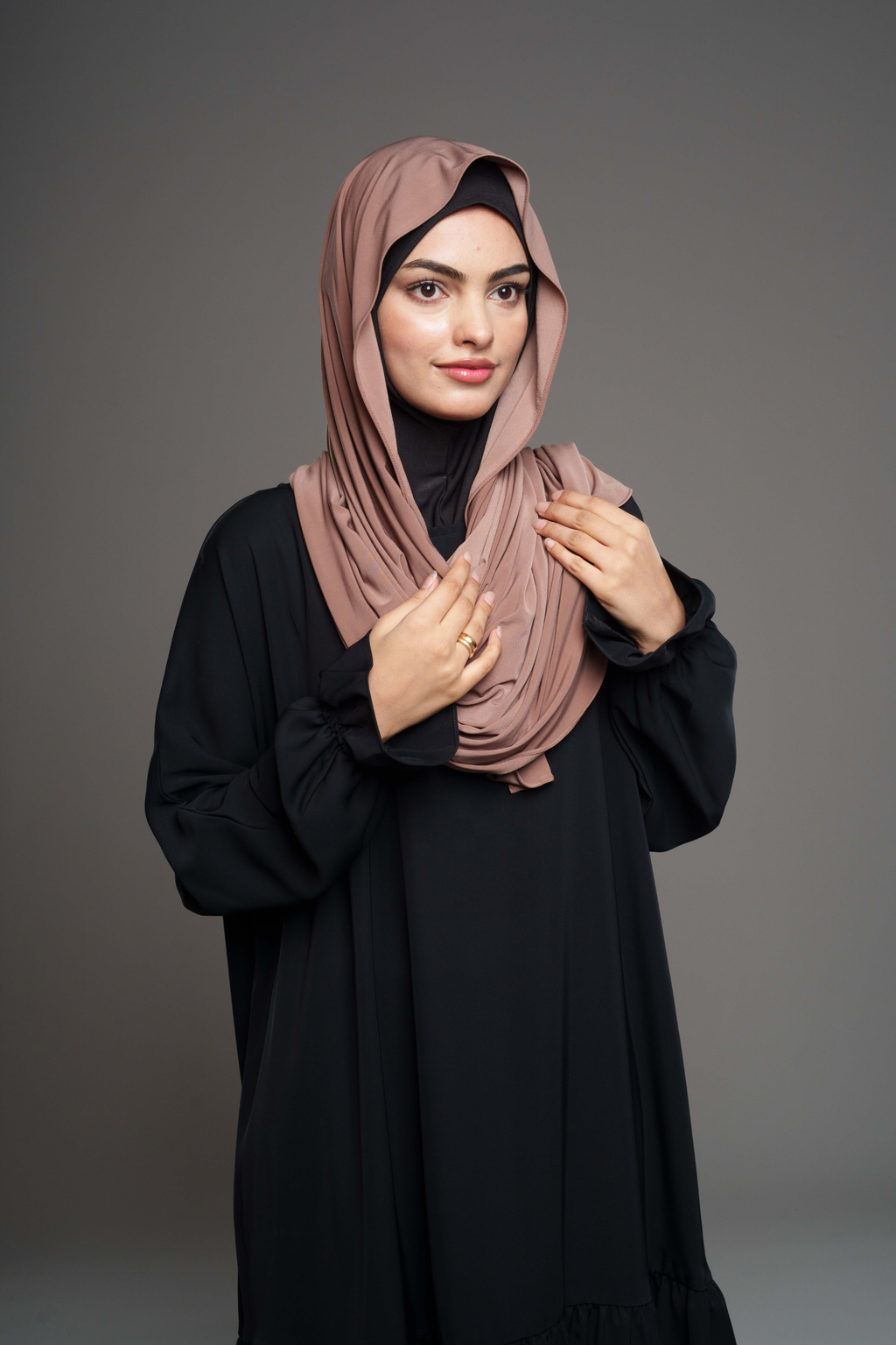 Premium Jersey Hijab – Brun