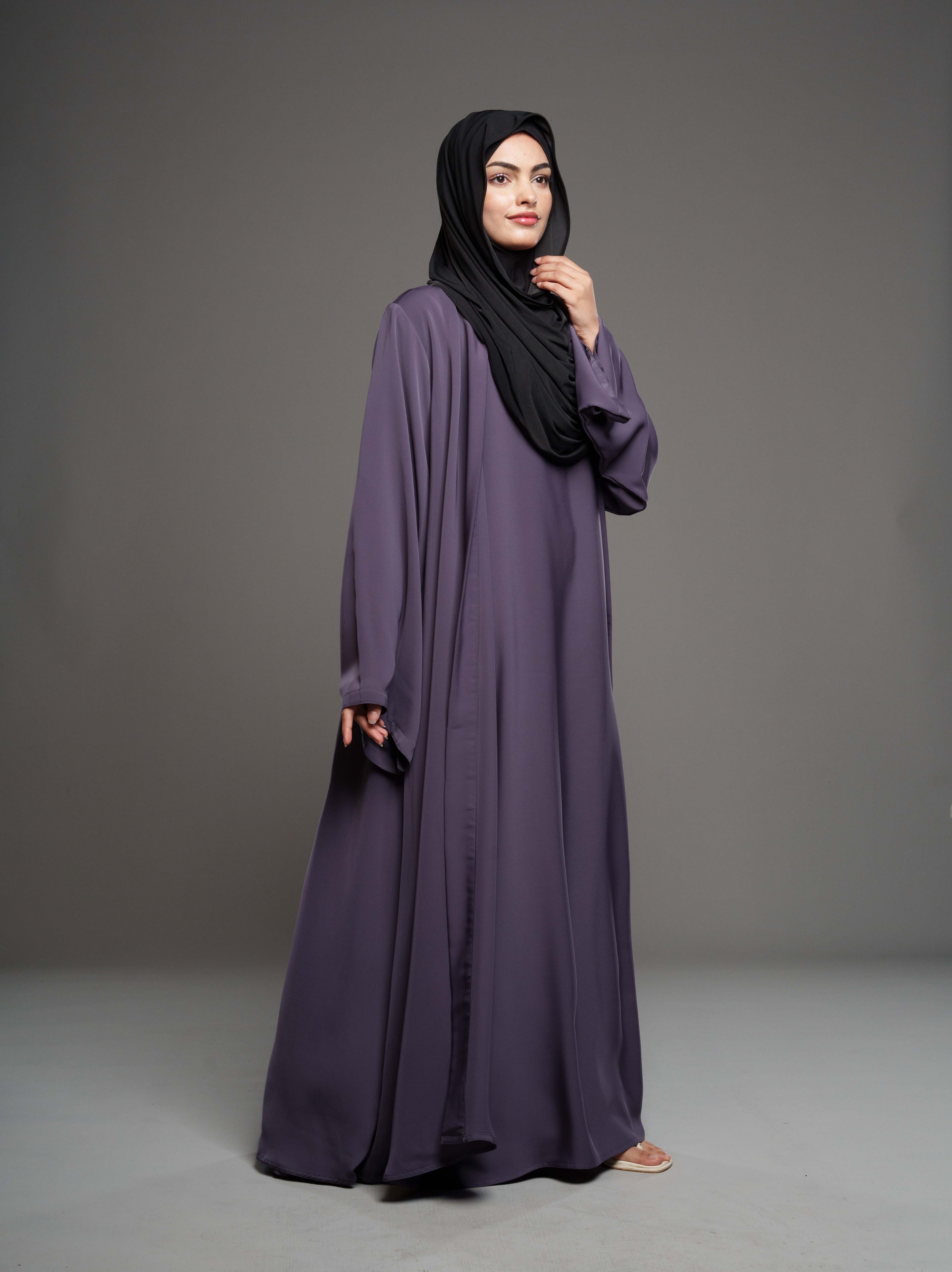 Deen 2-delt Abaya – Charcoal